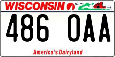 WI license plate 486OAA