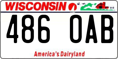 WI license plate 486OAB