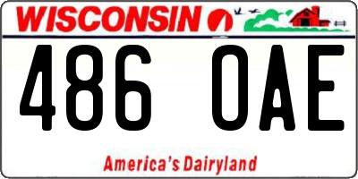 WI license plate 486OAE