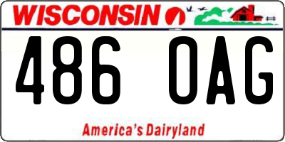 WI license plate 486OAG