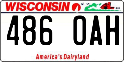 WI license plate 486OAH