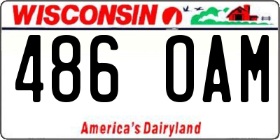 WI license plate 486OAM