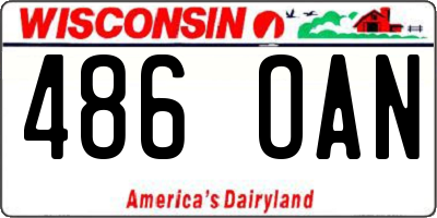 WI license plate 486OAN