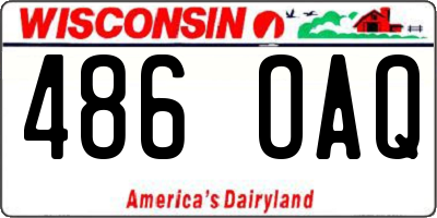 WI license plate 486OAQ