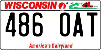 WI license plate 486OAT