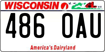WI license plate 486OAU