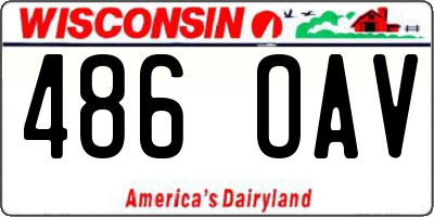 WI license plate 486OAV