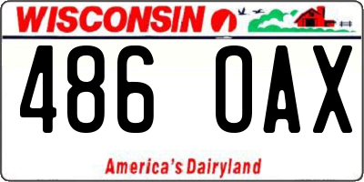 WI license plate 486OAX