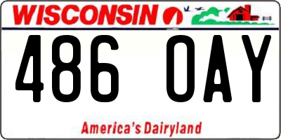 WI license plate 486OAY