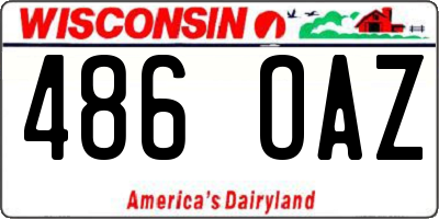 WI license plate 486OAZ