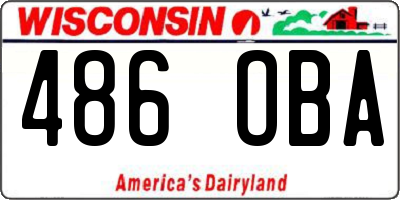 WI license plate 486OBA