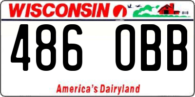 WI license plate 486OBB