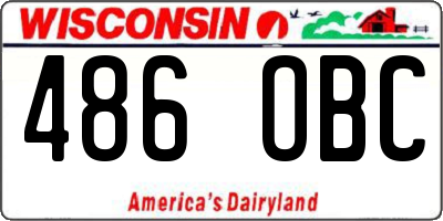 WI license plate 486OBC