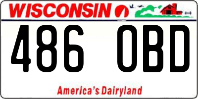 WI license plate 486OBD