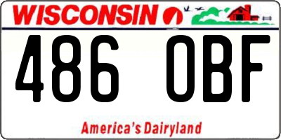 WI license plate 486OBF