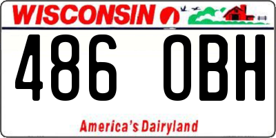 WI license plate 486OBH