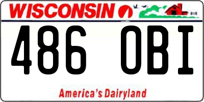 WI license plate 486OBI