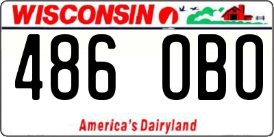 WI license plate 486OBO