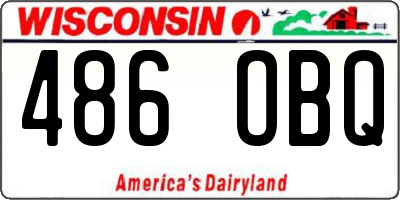 WI license plate 486OBQ