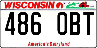 WI license plate 486OBT