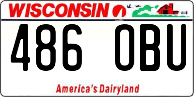 WI license plate 486OBU