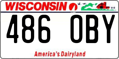 WI license plate 486OBY