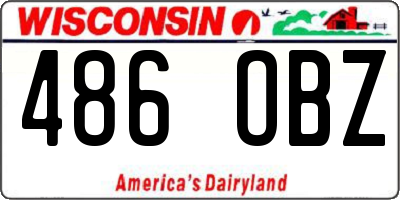 WI license plate 486OBZ