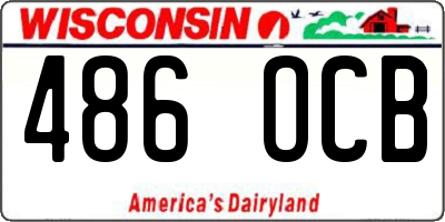 WI license plate 486OCB