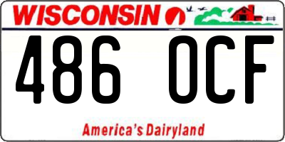 WI license plate 486OCF