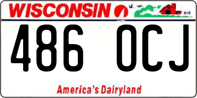WI license plate 486OCJ