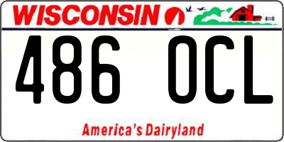 WI license plate 486OCL