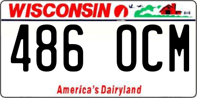 WI license plate 486OCM