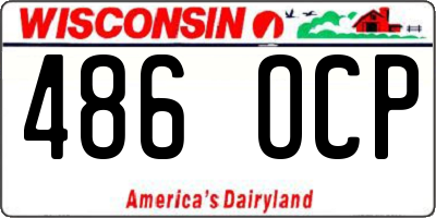 WI license plate 486OCP