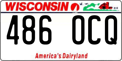 WI license plate 486OCQ