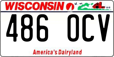 WI license plate 486OCV