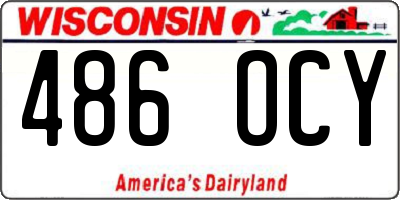 WI license plate 486OCY
