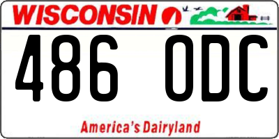 WI license plate 486ODC