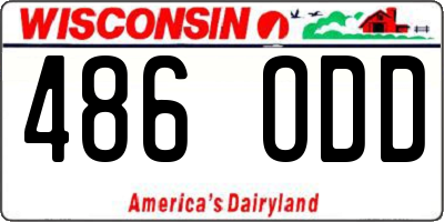 WI license plate 486ODD