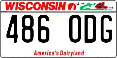 WI license plate 486ODG
