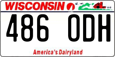 WI license plate 486ODH
