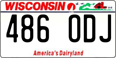 WI license plate 486ODJ