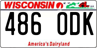 WI license plate 486ODK