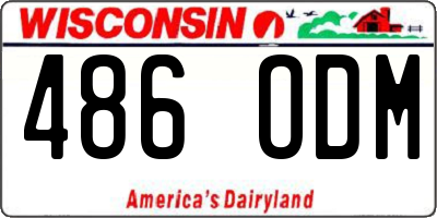 WI license plate 486ODM