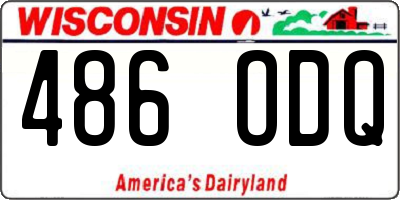 WI license plate 486ODQ