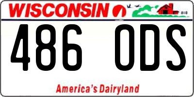 WI license plate 486ODS