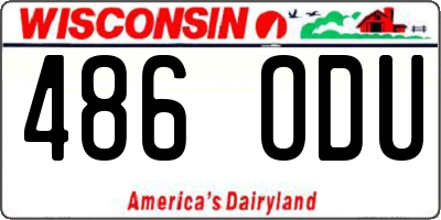 WI license plate 486ODU