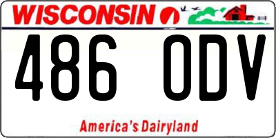 WI license plate 486ODV