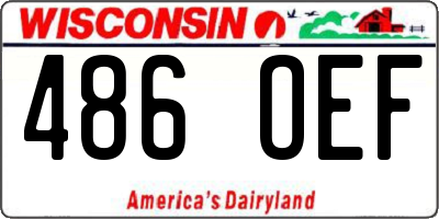 WI license plate 486OEF