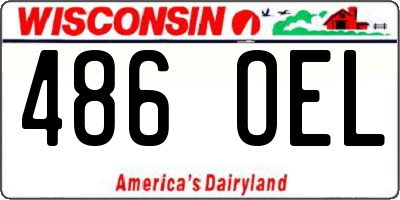 WI license plate 486OEL