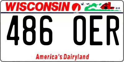 WI license plate 486OER